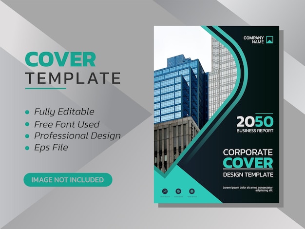 Professional corporate book cover template