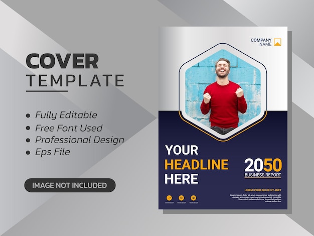 Professional corporate book cover template