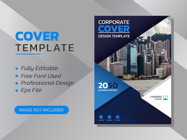 Professional corporate book cover template