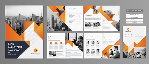 Professional Corporate Brochure or Booklet Template