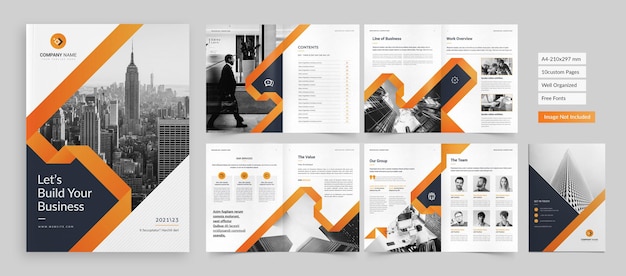 Professional Corporate Brochure or Booklet Template