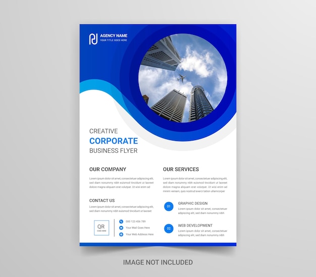 Professional corporate business agency modern and multipurpose creative flyer template design