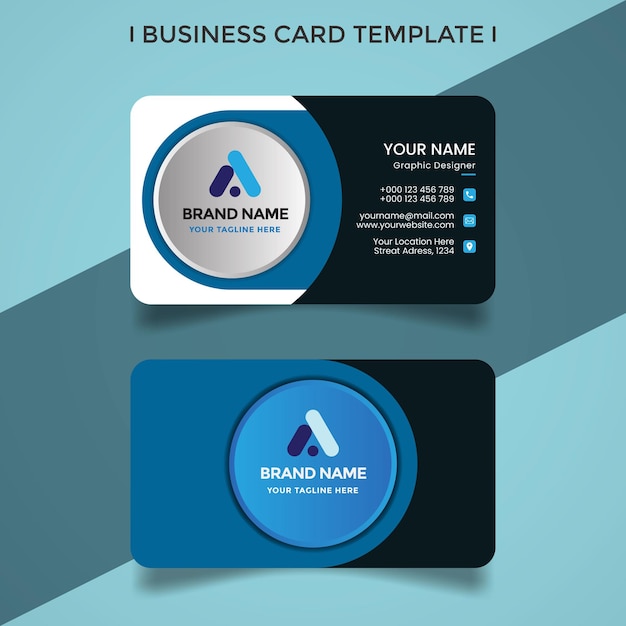 Professional corporate business card design template vector