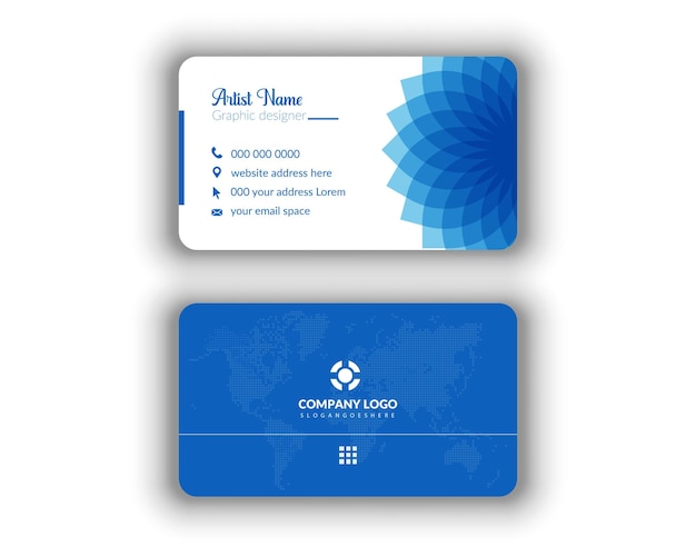 Professional corporate business card mockup design template for your brand