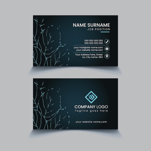 Vector professional corporate business card template