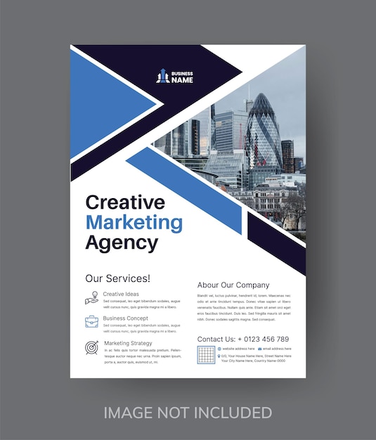 Professional Corporate Business Flayer Design Marketing Abstract Flyer Modern One Pager Template