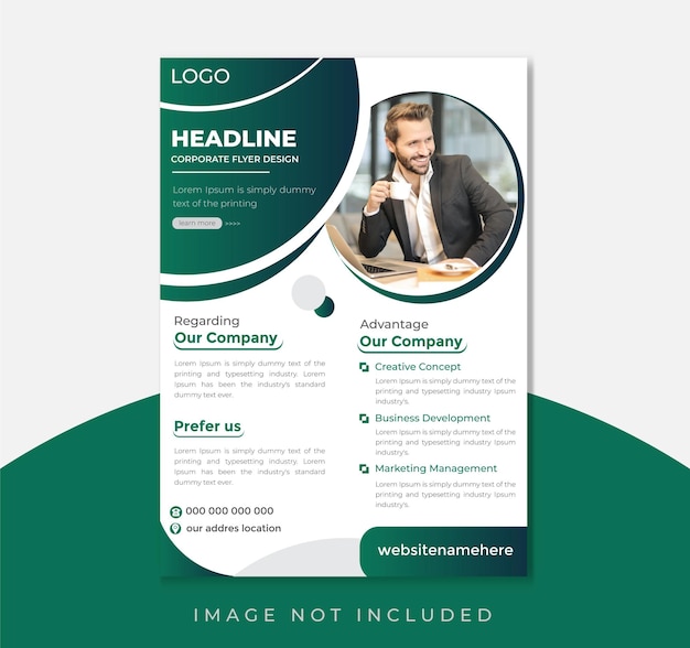 Professional Corporate Business Flyer Design Concept Template Vector