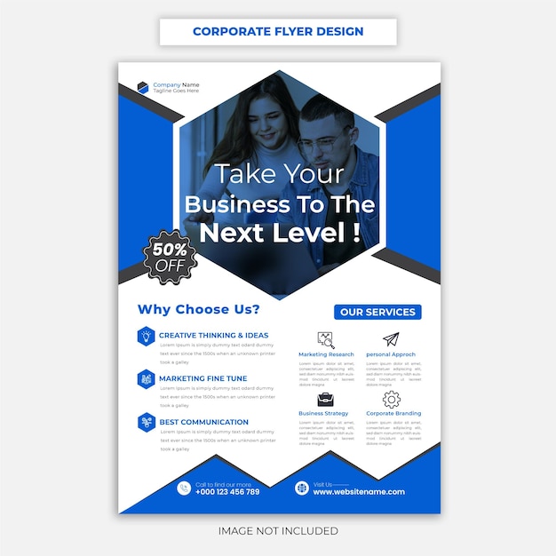 Professional corporate business flyer design template premium vector