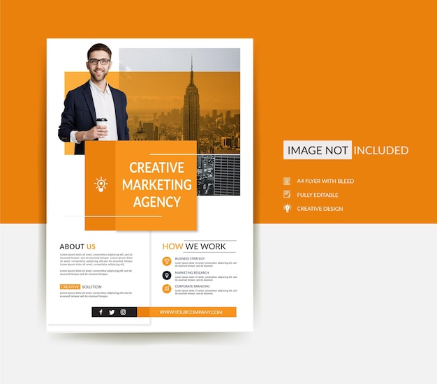 Professional corporate and business flyer design template