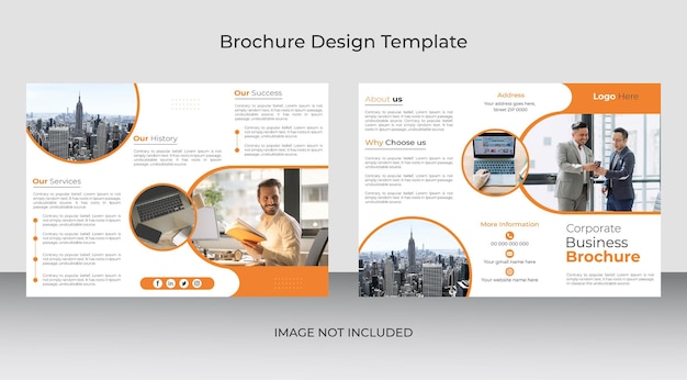 Professional corporate business trifold brochure template Premium Vector