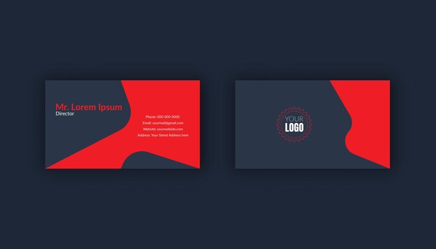 Vector professional corporate company business card design template