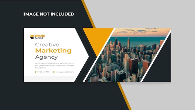 Professional corporate Digital marketing agency social media Facebook cover and web banner template