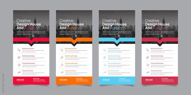 Professional Corporate DL Flyer Template Design Design, Abstract Vector Layout with Modern Elements