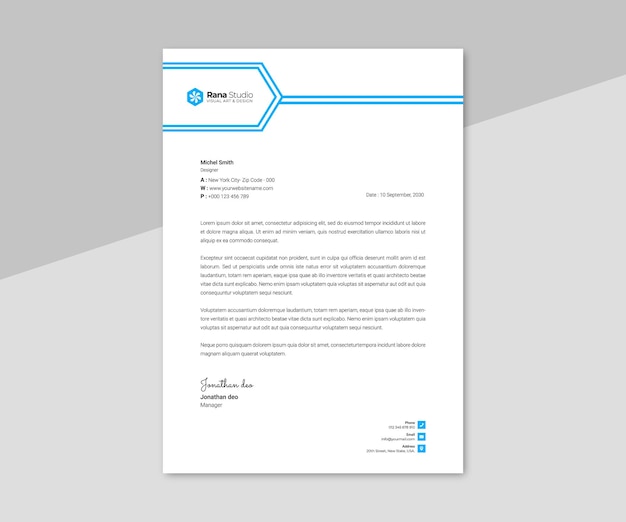 professional corporate letterhead design for your business