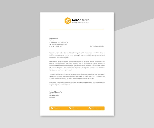 professional corporate letterhead design for your business