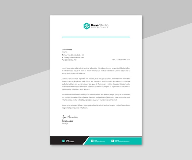 professional corporate letterhead design for your business