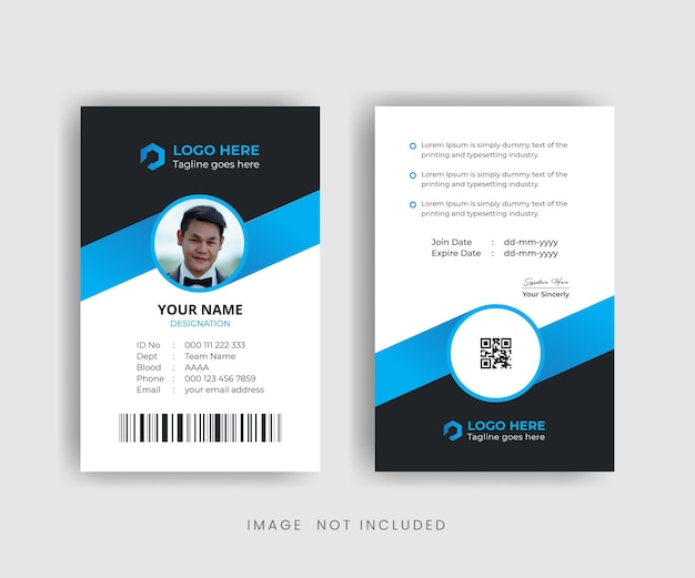 Professional Corporate Office Stuff Id card Design Template