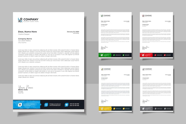 Professional And Creative Corporate Business Letter Head Template