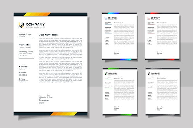 Professional And Creative Corporate Business Letter Head Template