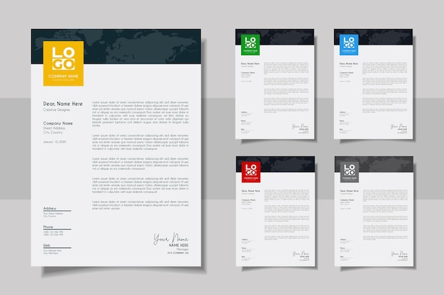 Professional And Creative Corporate Business Letter Head Template