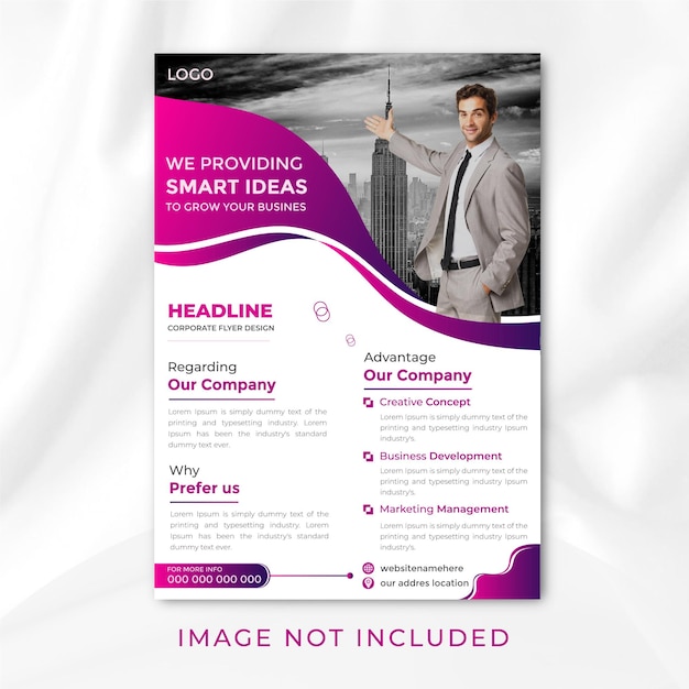 Professional Creative Corporate Business Marketing Agency Geometric Abstract Flyer Design Vector