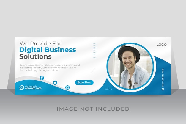 Professional creative corporate social media Facebook cover design vector template