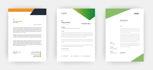 Professional creative letterhead template design ,a4 size