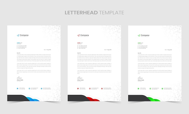 Professional Creative Letterhead Template Design Modern Business Letterhead Template