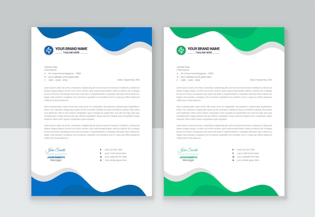 Professional creative letterhead template design for your business premium vector Premium Vector