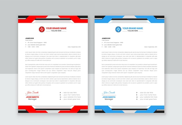 Professional creative letterhead template design for your business premium vector Premium Vector