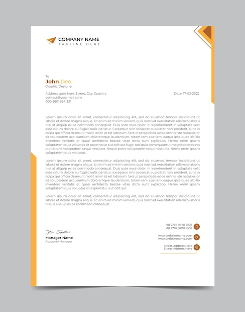 Professional creative letterhead template design for your business