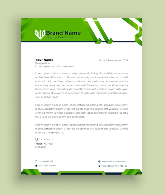 Professional creative letterhead template design for your business