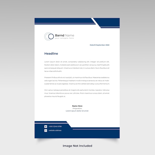 Professional creative letterhead template design for your business