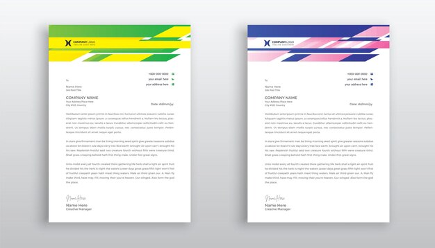 professional creative letterhead template design for your business