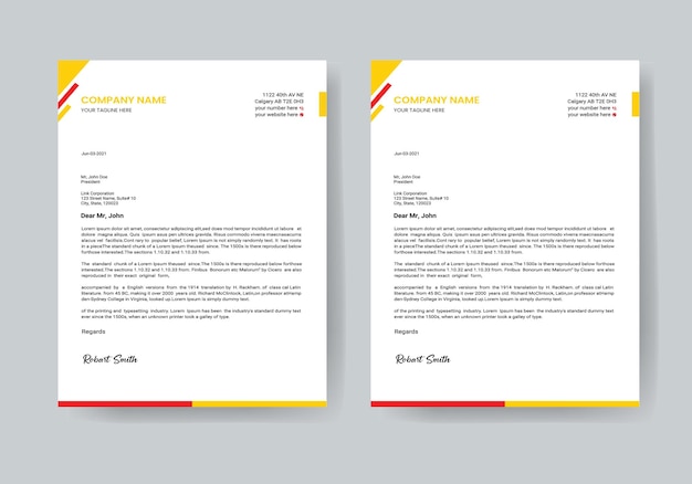 Professional creative letterhead template design for your business