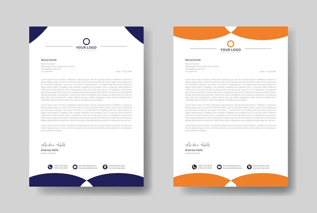 Professional creative letterhead template design for your business