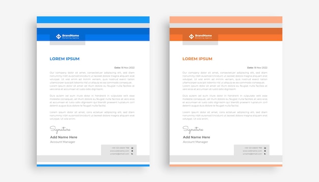 Professional creative letterhead template design for your business