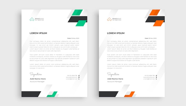 Professional creative letterhead template design for your business