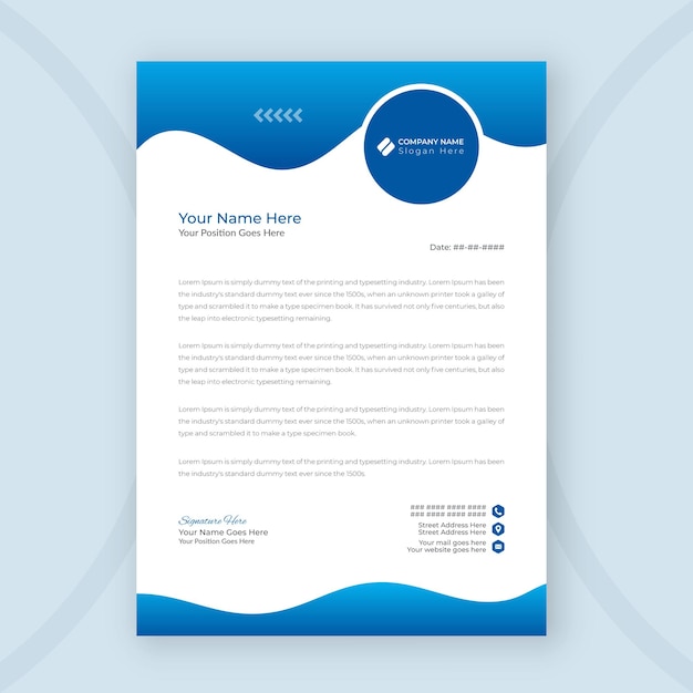 Professional and creative letterhead template design