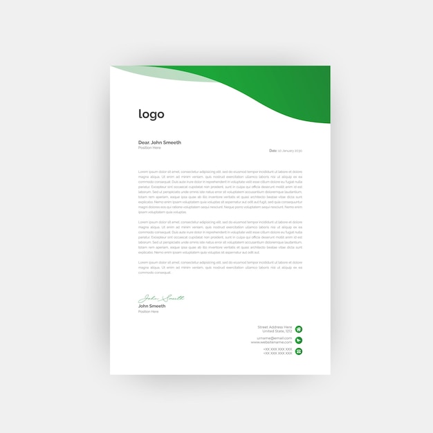 Professional and  creative letterhead template