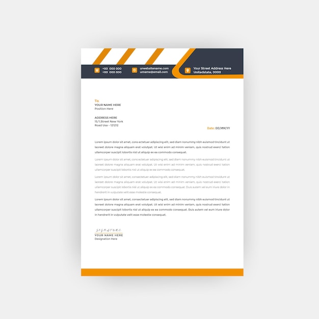 Professional and  creative letterhead template