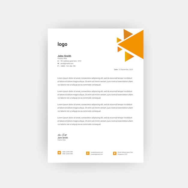 Professional and creative letterhead template