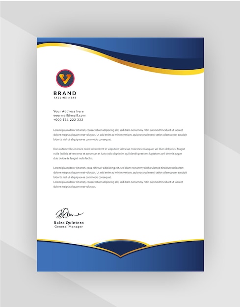 Professional creative letterhead template