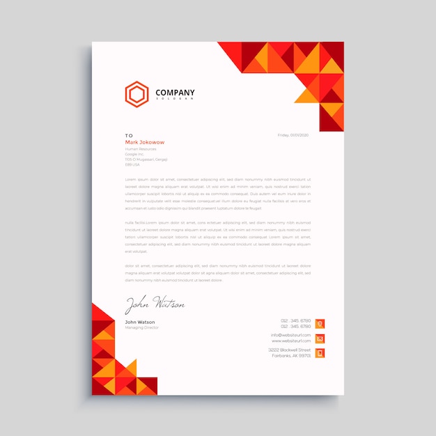 Professional creative letterhead 