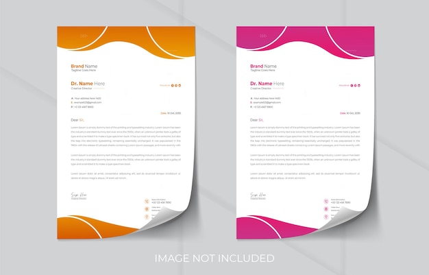 Professional and creative medical letterhead template design for your company