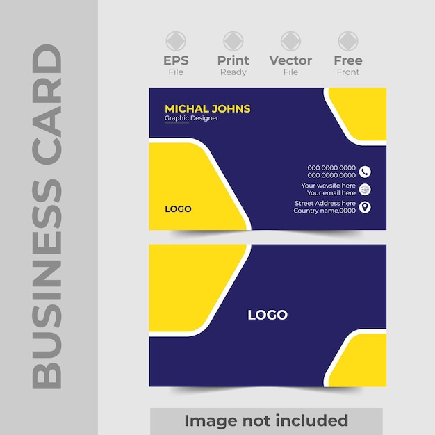 professional Creative and modern business card template Double sided creative business card template