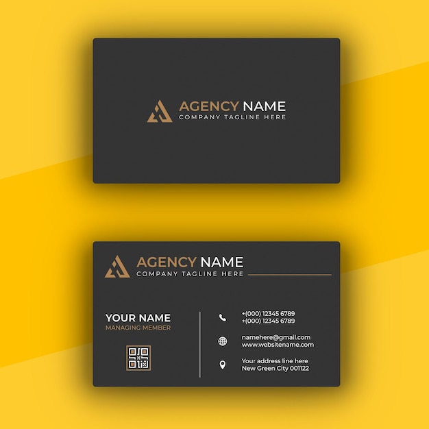 Professional creative modern horizontal business card