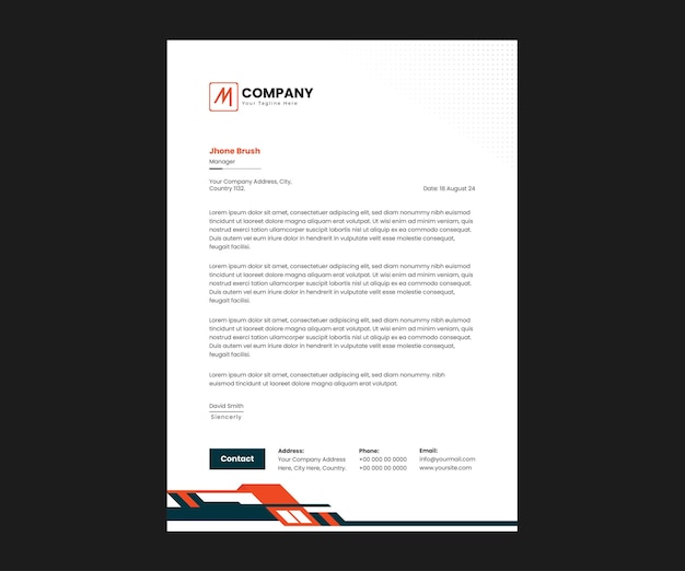 Professional creative Modern letterhead template Corporate Identity