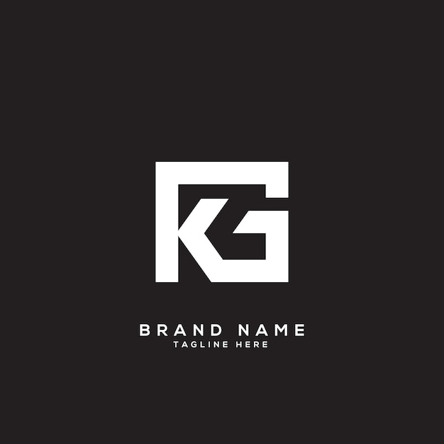 Professional creative trendy awesome artistic KG GK K G initial based Alphabet icon logo