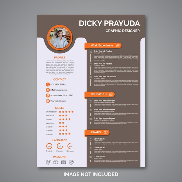 Professional curriculum vitae template